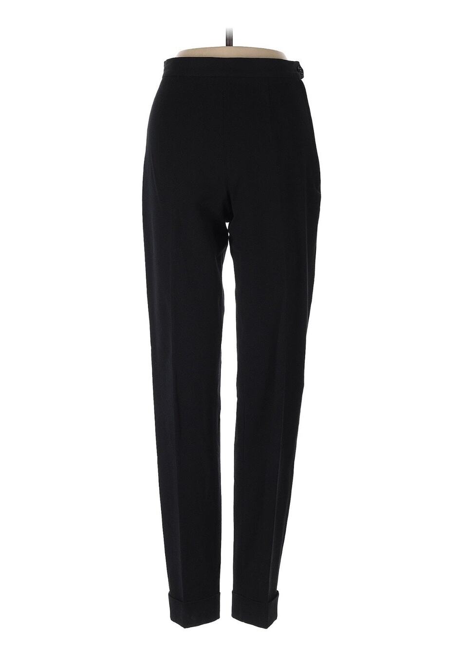 Oliver Valentino High Rise Cuffed Black Trousers Pants 40 US 4